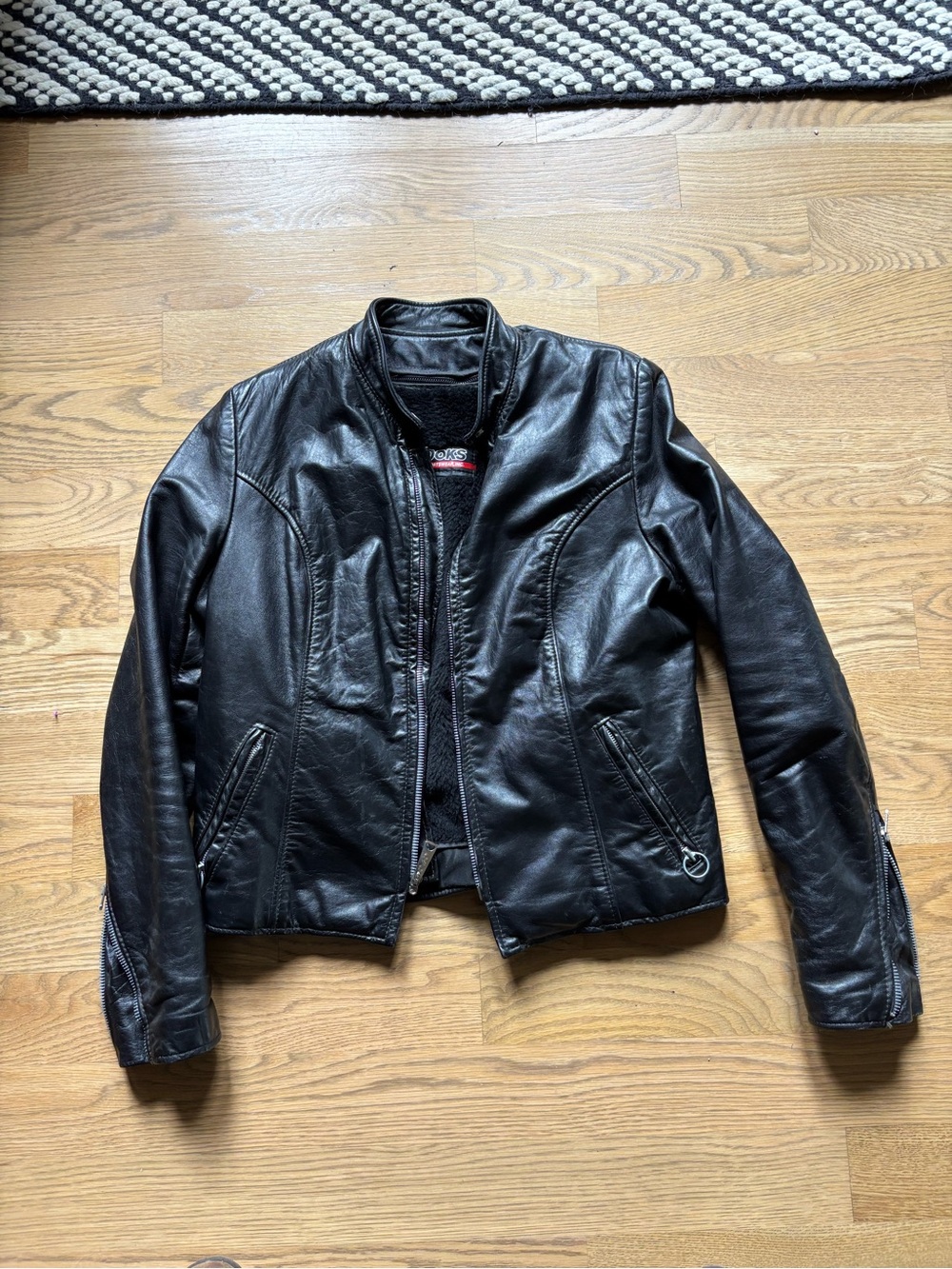 Size 38 Brooks Black Women's Leather Jacket